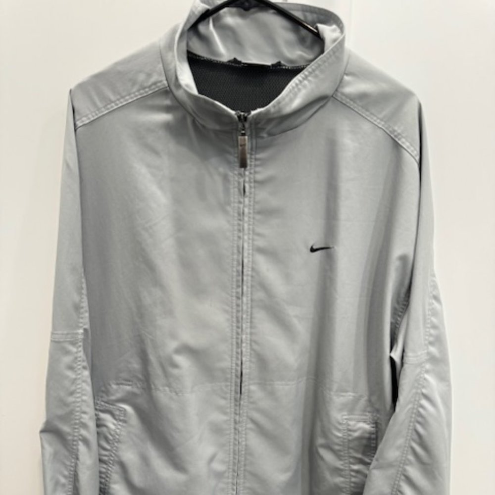 Vintage Y2K Grey Tag Men's Windbreaker with Mesh Liner XL